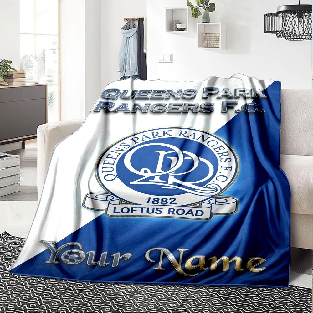 Name Custom Queens Park Rangers Print Flannel Blanket High Quality Warm Comfortable Cover for All Seasons Perfect for Gifts Home Decor
