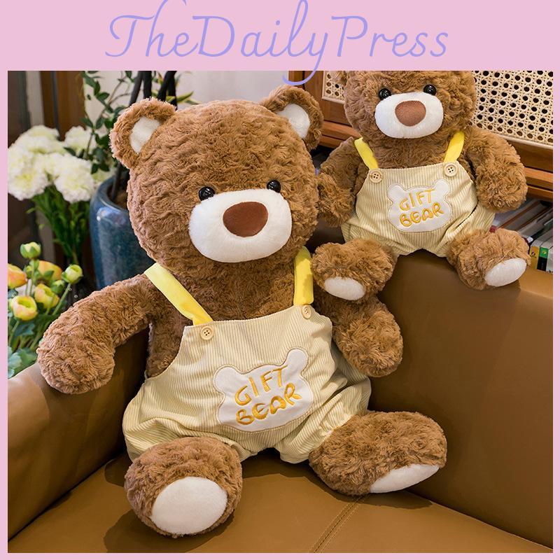 Плюшевый мишка в сидячей позе с ремешками для детей и женщин, мягкая подушка