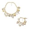 Zircon Heart Necklace Bracelet Exquisite Light Luxury Jewelry Suit Crystal Love Necklace  Gifts