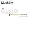 Musiclily Pro Staggered Alnico 2 Single Coil Middle for Stratocaster Electric Cream ST-FAT60S Pickup, PU, Guitars,