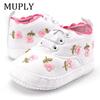 Baby Girl Shoes White Lace Floral Embroidered Soft Shoes Prewalker Walking Toddler Kids Shoes First Walker Free Shipping