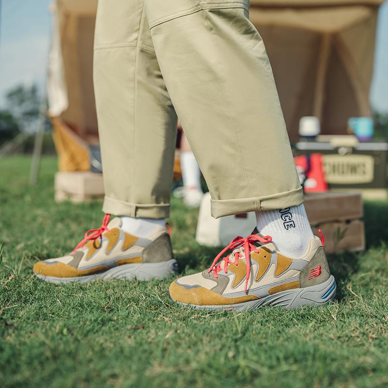 Chums X New Balance Nb 875 Трендовая Толстая Подошва Ткань Двухслойная Коровья Кожа Синтетическая Кожа Низкий Верх Повседневные Кроссовки для Бега Унисекс Кроссовки ML875CB