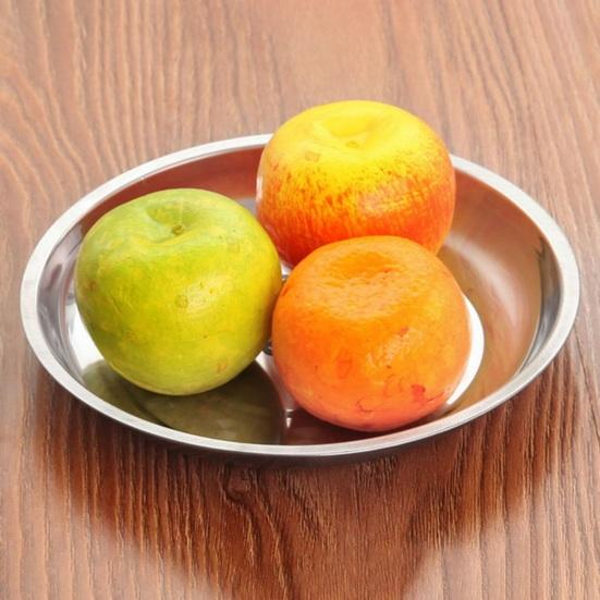 Fruit Tray Beautiful Fashionable Thickened Round Stackable Anti-fall Space-saving Stainless Steel Grill Plate Home Accessories