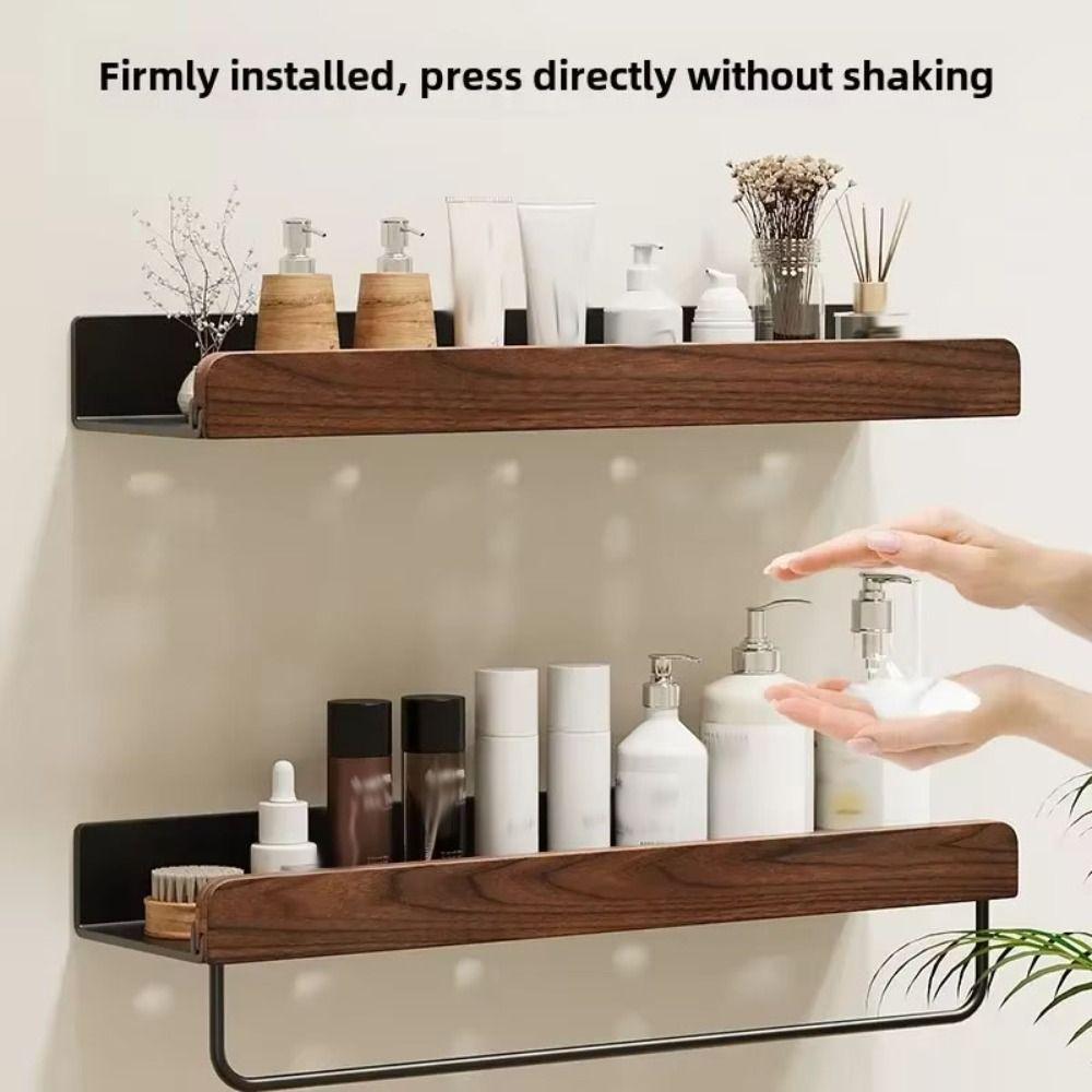 Wood Detachable Shower Storage Rack Corrosion-Resistant Bathroom Storage Rack  Bathroom Use