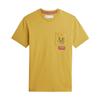 Originals X C.P. Company Collaboration FW24 Minimalist Comfortable Round Neck Vintage Short Sleeve T-Shirt Unisex Tops Brown Yellow JE8670