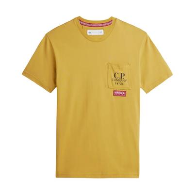 Оригиналы X CP. Сотрудничество компании FW24 Минималистская удобная футболка с круглым вырезом в винтажном стиле с коротким рукавом унисекс-топы коричневого и желтого цветов JE8670