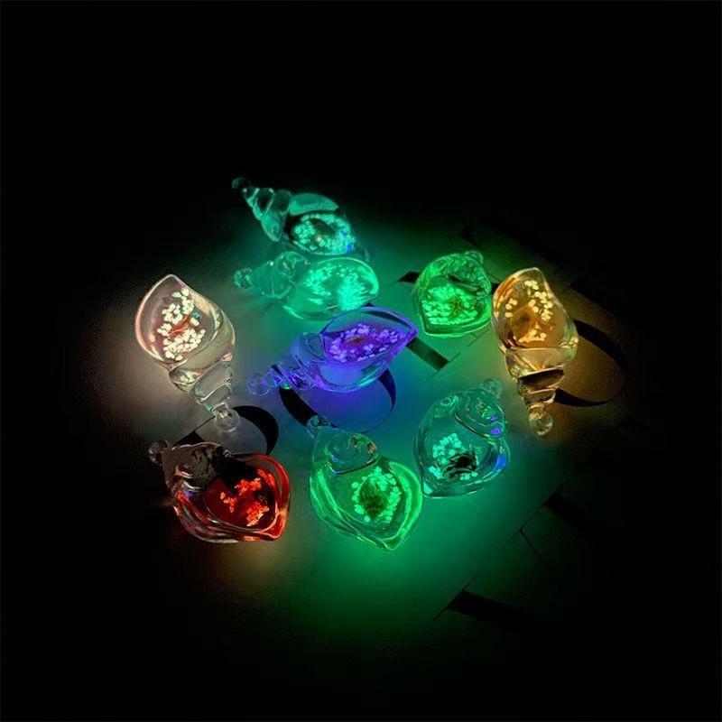 Colorful Luminous Conch, Conch-in-Conch: DIY Cream Glue Keychain, Bag Charm, Earring Pendant, Acrylic Jewelry Accessories