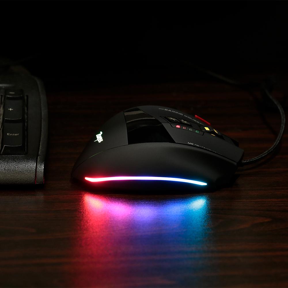 Zelotes C-13 Mouse da gioco cablato 13 Вкус программирования Cintura RGB