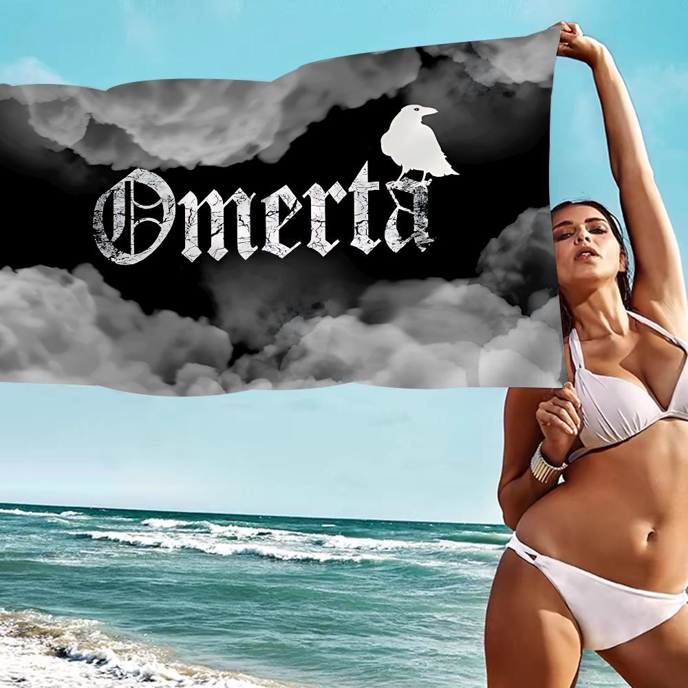 Крутое пляжное полотенце Maes Anime Omerta, мягкое, впитывающее, мочалка, детские подарки, для детей, путешествий, кемпинга, спортзала