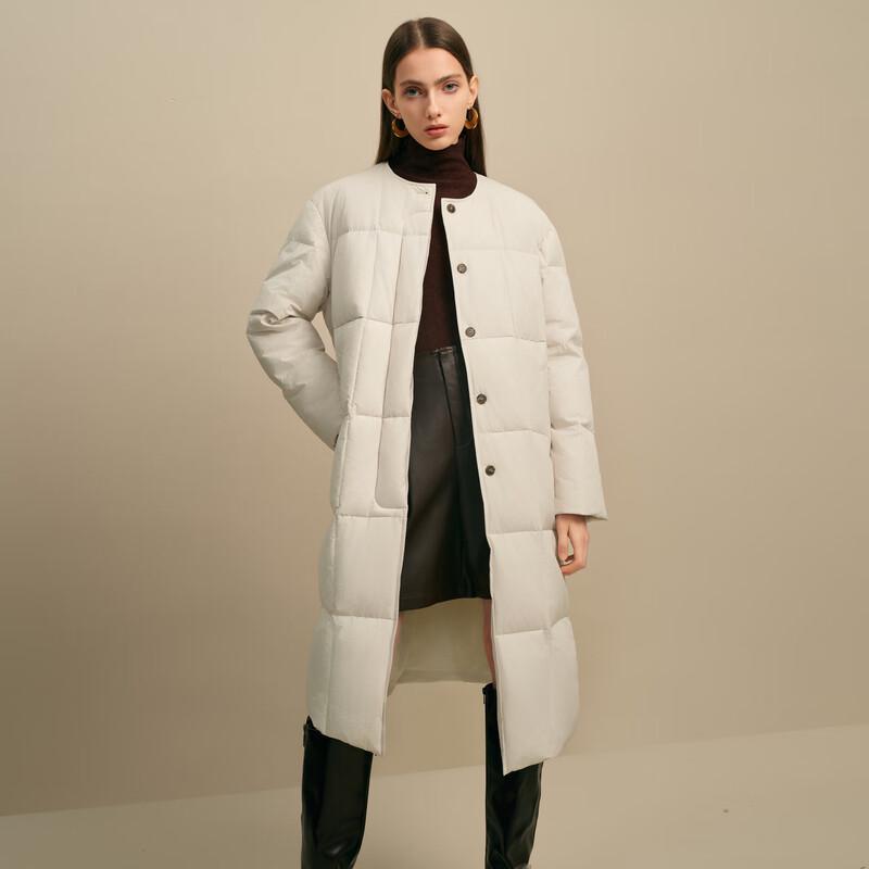 Elva' Island Women's Detachable Long-Sleeve Mid-Length Down Jacket