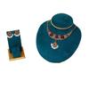 Vintage European - American Style Metal Jewelry Set - Trendy Necklace , Earrings & Hair Accessory for Women