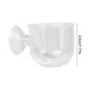 Aquarium Red Worm Fish Feeder Glass Plant Cup for Live Plants Strong Suction 45mm