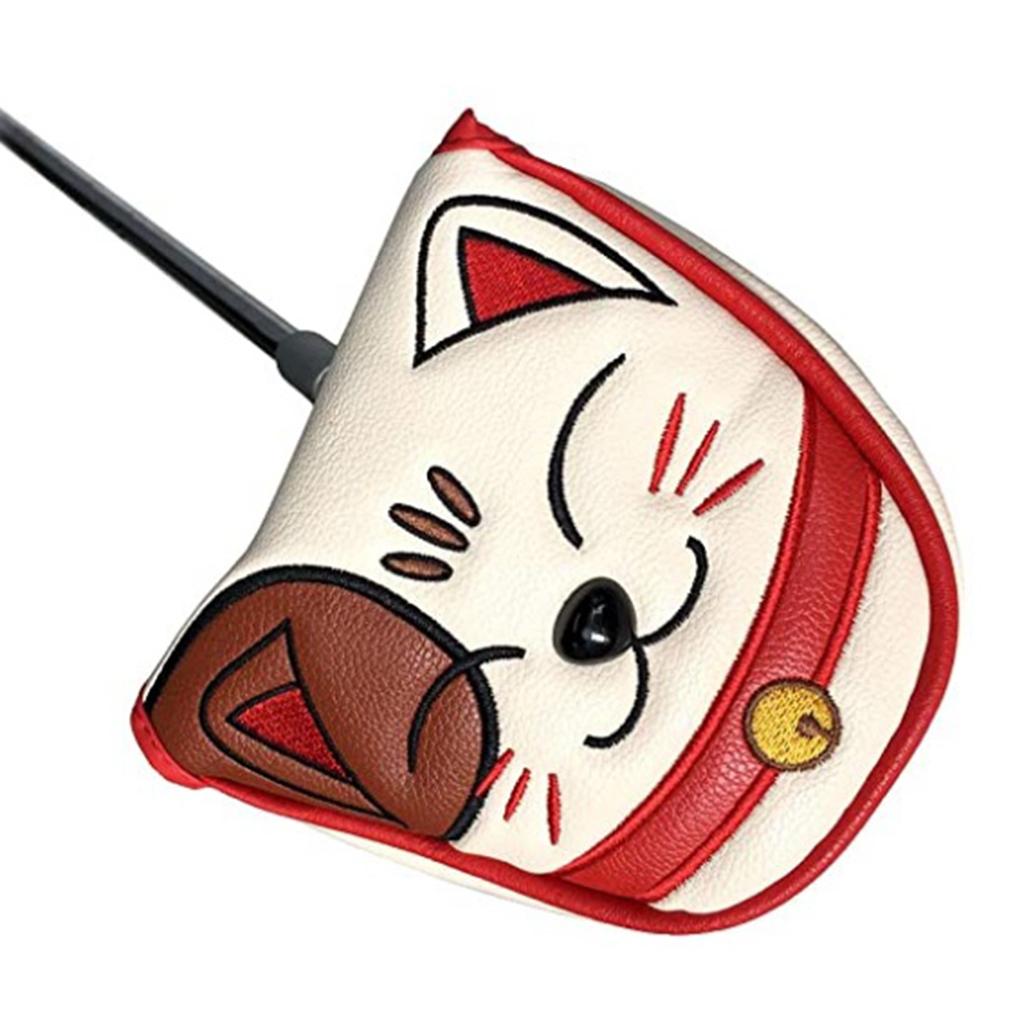 Golf Bag Waterproof PU Mallet Head Cover Club Center Putter Headcover Gift Size: Approx.