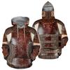 Vintage Hoodies Men'S Hoodie 3d Medieval Armor Print Pullover Oversized Men Clothing Tops Male Spring Fall Loose Vintage Clothes