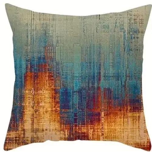 Abstract Colorful Geometric Pattern Throw Pillows Pattern Cushion Cover Suitable for Sofa Bedroom Car Pillow Cover