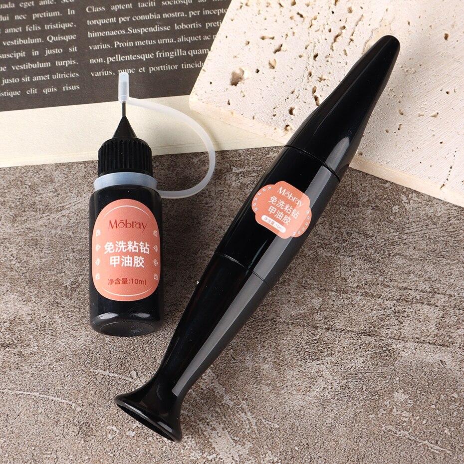 Xiaomi 10ml No Wipe Nail Glue Rhinestones Adhesive Gel Top Coat Gel Polish for Nail Art Jewelry Decorations Soak Off UV LED Gel Varnish
