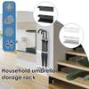 Настенный держатель для зонта из углеродистой стали, регулируемая высота, полка для хранения зонтов, вешалка, органайзер для офиса и дома
