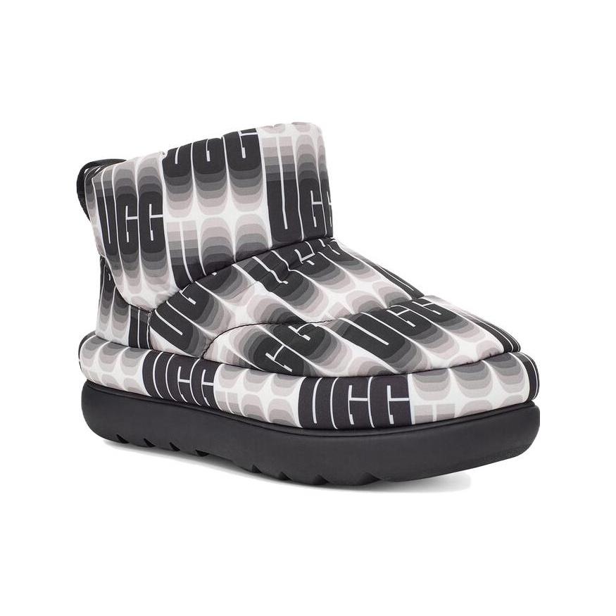 (WMNS) Женские мини-сапоги UGG Classic Maxi Wavelength 'Черно-белые' 1132915-BWHT