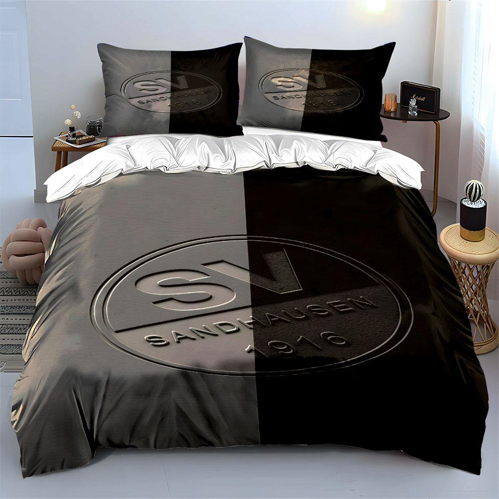 "SV Sandhausen 1916 Logo Design" Print Bedding Set Duvet Cover Pillowcases (1* Duvet Cover 2* Pillowcases Do Not Include Comforter)