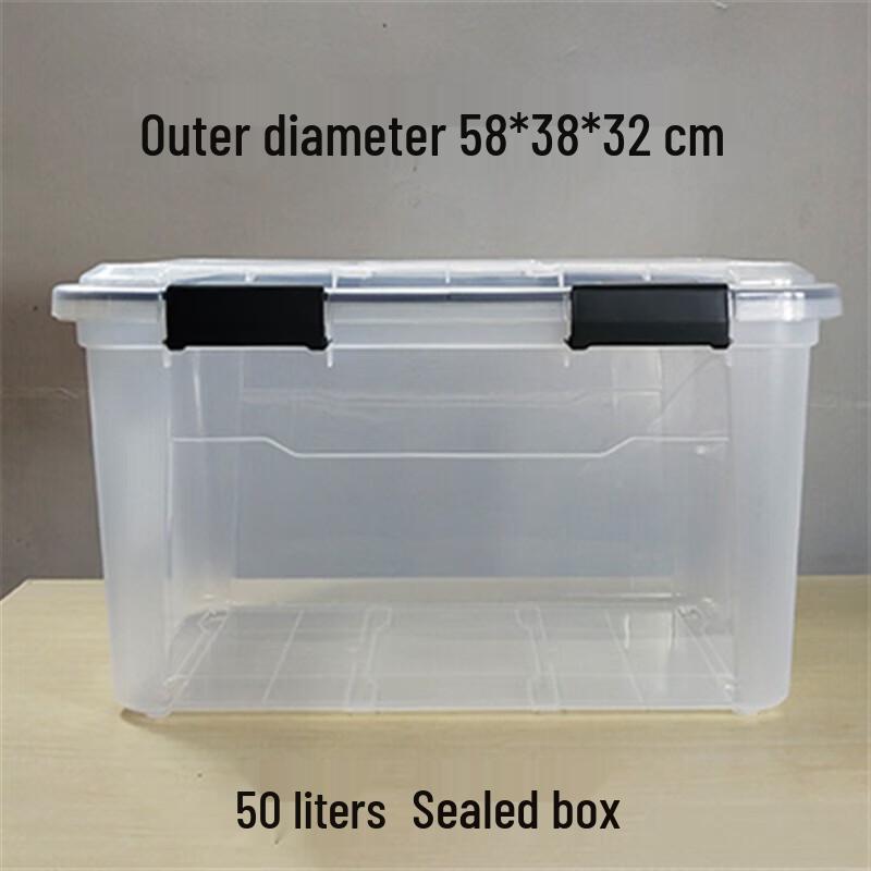 Xunhuo 50L Transparent Plastic Storage Box