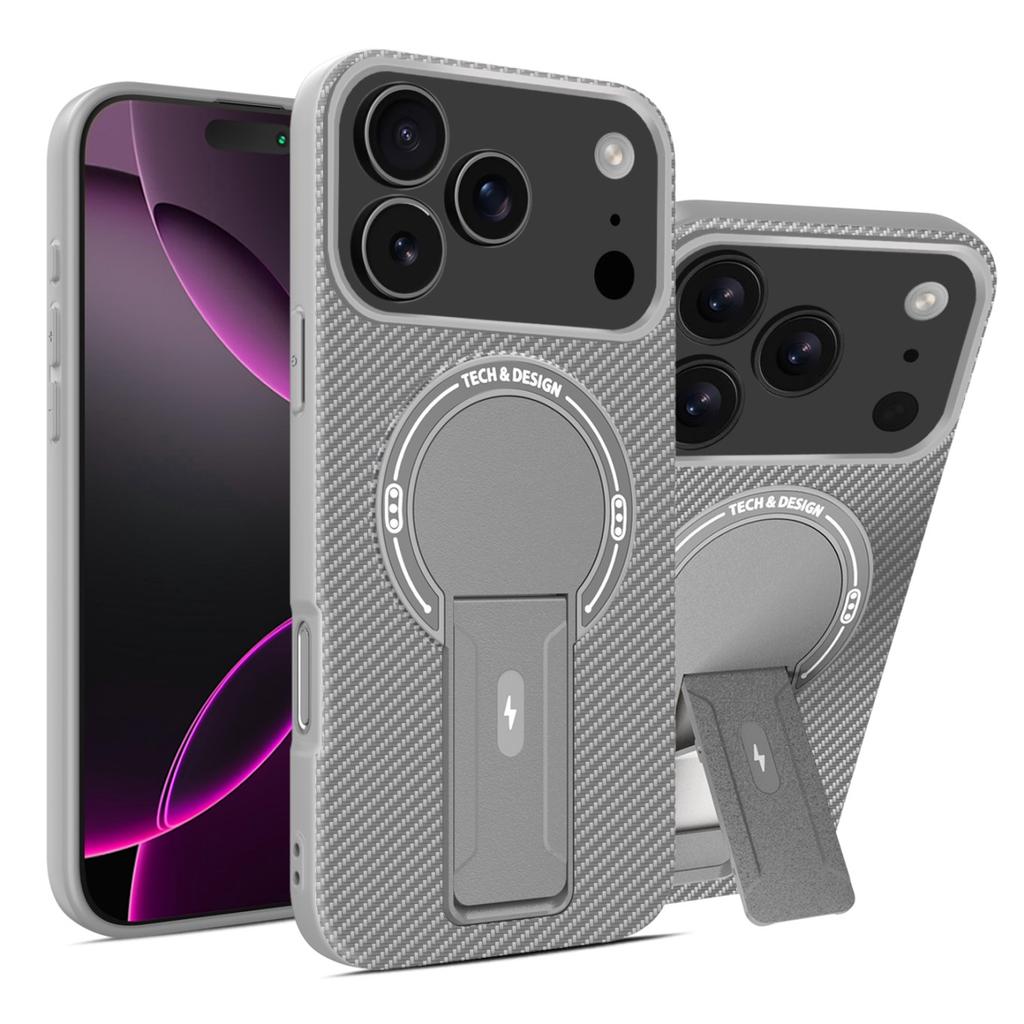 Магнитный складной кронштейн-подставка для корпуса для iPhone 17 Air 16 15 14 13 12 11 17 Pro Max Plus Жесткая крышка с беспроводной зарядкой