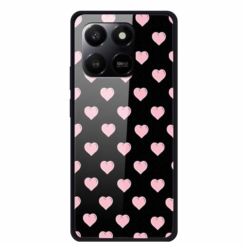 Стеклянная задняя крышка для Honor X7d 2025 Чехол X 7 D Coque Жесткий чехол из закаленного стекла для Honor 400 Smart Play 10T 5G Чехол Funda Para