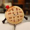 Милая плюшевая кукла-вафля, мягкая игрушка-еда с улыбающимся лицом, мягкие плюшевые игрушки для обнимания, подарок на день рождения для девочки