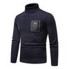 Men's Sweater High Neck Sweater Solid Color Slim Bottoming Sweater