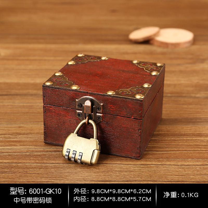 Vintage Storage Wooden Box With Lid For Bedroom Desk Organization And Decor Home