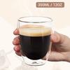 2Pcs 12OZ  Double Wall Glass Cups Insulated Coffee Mug Tea Milk Juice Latte Cup Borosilicate Drinking Glasses for Ice Hot Drinks