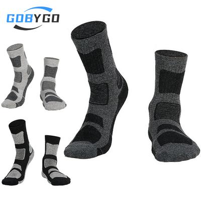 Носки Gobygo с высокой эластичностью, утолщенные, теплые, из мериносовой шерсти, носки для пешего туризма и кемпинга, для альпинизма и пешего туризма, мужские, женские