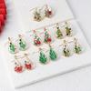 Christmas Dried Flower Earrings Resin Immortal Flower Earrings Real Flower Christmas Tree Creative Ornaments Gift