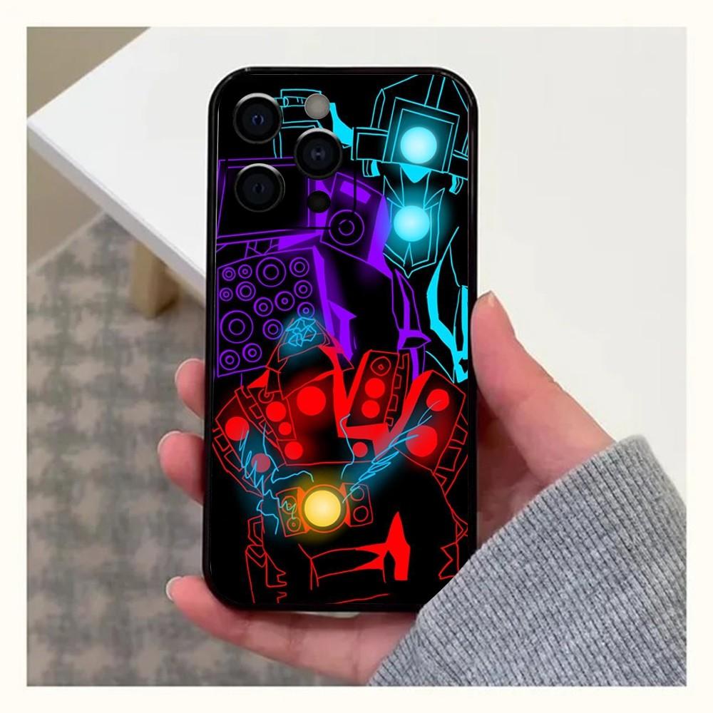 Skibidi Toilet Phone Case For Apple iPhone 15,14,13,12,11,Pro,X,XS,Max,XR,Plus,Mini Soft Black Cover