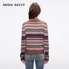 MISS SIXTY Women's Colorful Striped Polo Knit Top
