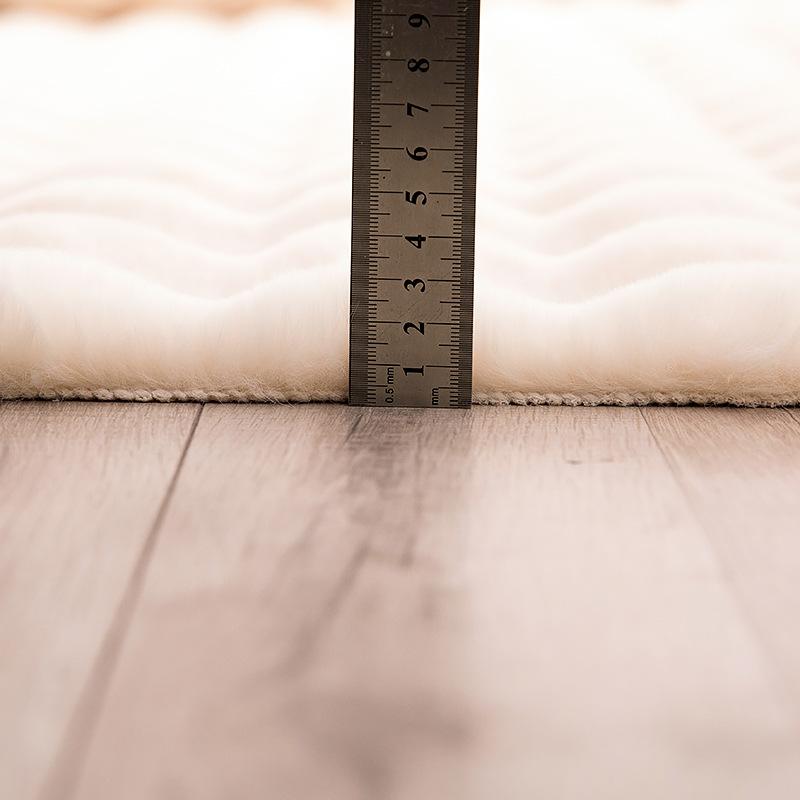 Round Bubble Fleece Fabric Simple Solid Color Fluffy Soft Comfortable Easy To Clean Furry Warm Cute Indoor Decorative Carpet