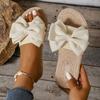Fashion Women Slippers Fashion Trend Bow Anti Slip Sandals Wear-resistant Comfortable Shoes Soft Sole Flat Heel Slippers Slides Women