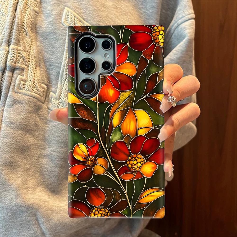 Ретро цветной чехол-книжка с цветами для мобильного телефона Samsung S26Ultra, чехол-книжка два в одном, чехол-книжка S23 с защитой от падения, S22 премиум