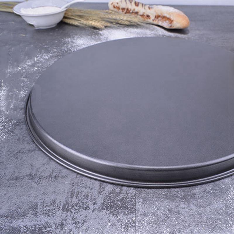 2024 New 9/10/11/12/14-Inch Non-Stick Pizza Pan Carbon Steel Pizza Oven Tray Shallow Round Pan Roasting Tin Baking Tool