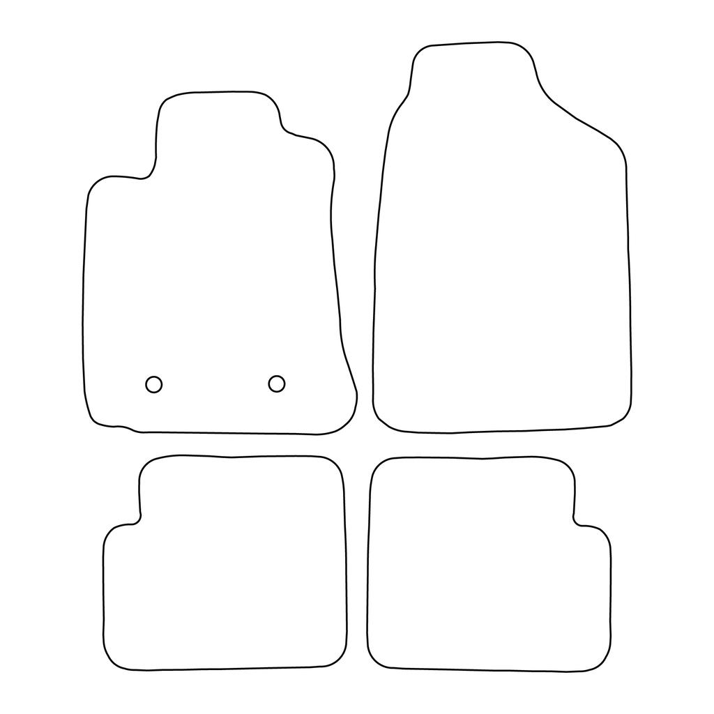 [Blm]To010 Red - Set Of Velour Floor Mats To Fit Toyota Corolla Ix E120 2001-2007 - Red Trim
