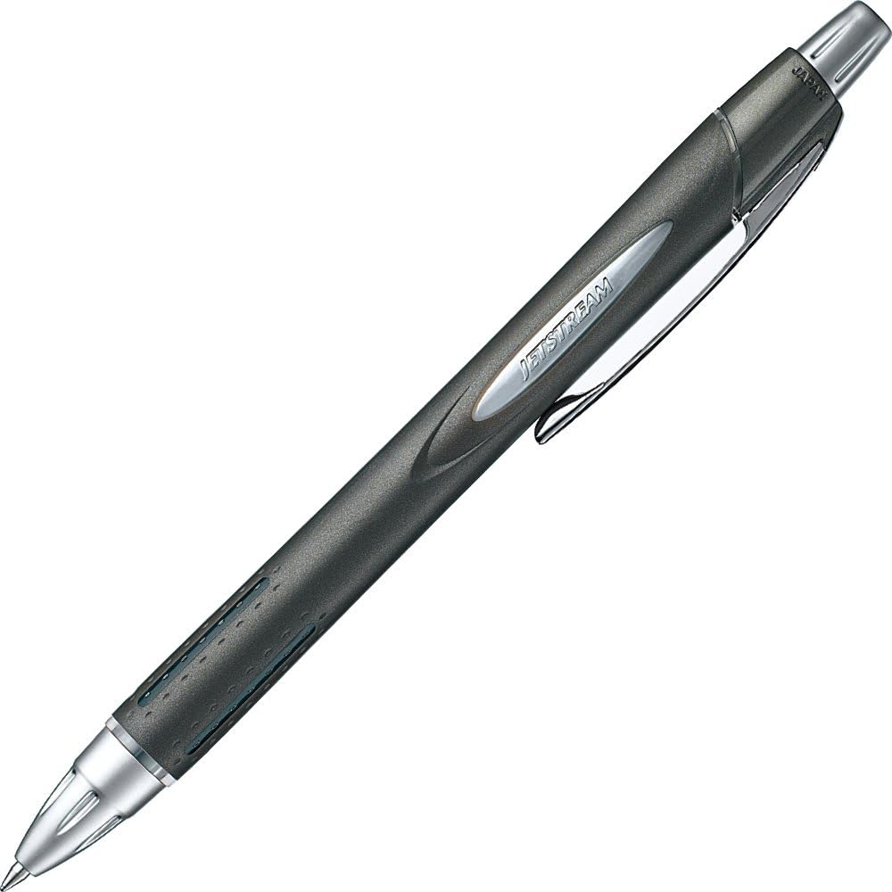 Mitsubishi Pencil, шариковая ручка на масляной основе, резина Jetstream, 10, 0,7, оружейный металл, легко пишет...
