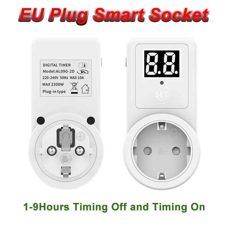 Digital Countdown Timer EU Plug Smart Control Plug-In Switch Socket Auto Power Off Electronic Device Intelligent Timing ToolsTachometers 3