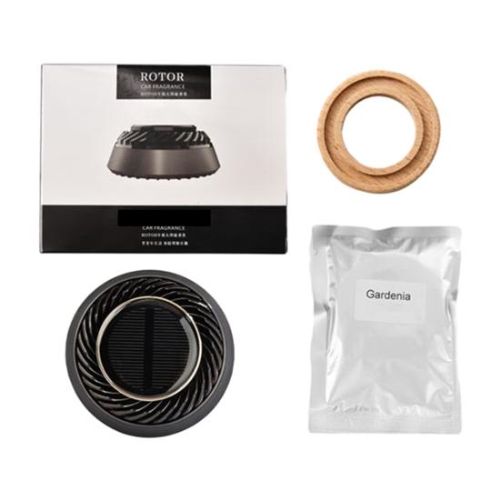 Solar Car Air Freshener Automatic Rotatable Long Lasting Fragrance Air Purifying Auto Aromatherapy Diffuser Ornament Car Interior Accessories
