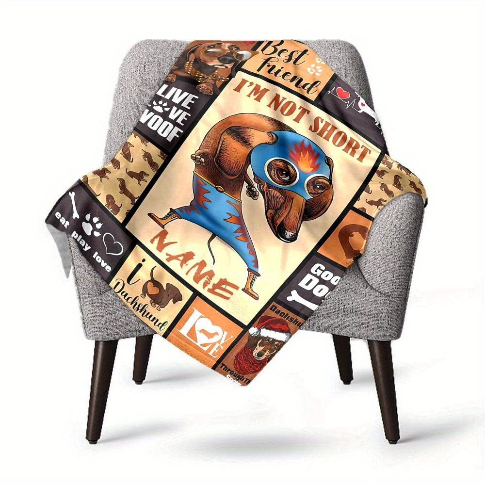 Custom Dachshund Best Friend Home Decoration Blankets Soft Cozy Lightweight Allseason Multipurpose Blanket For Picnic Sofa Office Bed Living Room