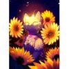 Квадратный/круглый алмаз 5D DIY алмазная живопись "Кошка подсолнуха" ручная работа 3D набор для вышивки крестиком мозаичное украшение подарок