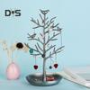 Vintage Bird Tree Jewelry Holder Trinkets Keys Earring Necklace Ring Bracelet Jewelry Accessories Display Organizer Stand Metal Storage Rack