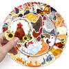 50 креативных водостойких наклеек с мультяшными животными для DIY скейтбордов, чехлов для телефонов, чемоданов