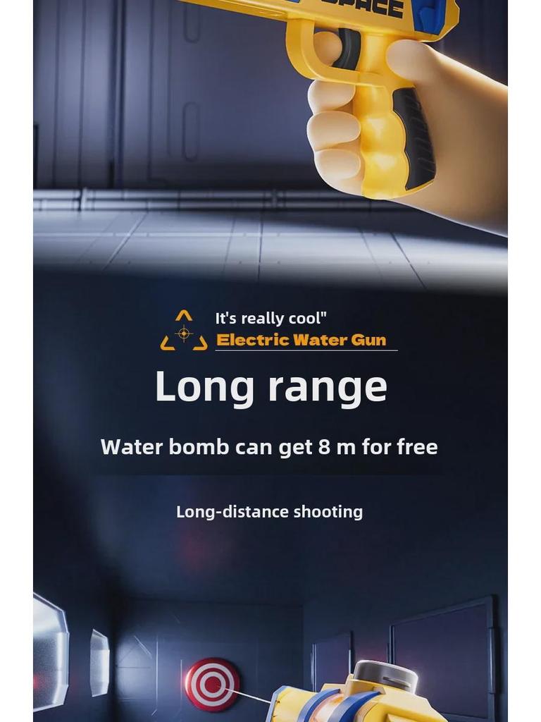 Электрический водяной пистолет большой емкости для детей - дальние летние развлечения на открытом воздухе