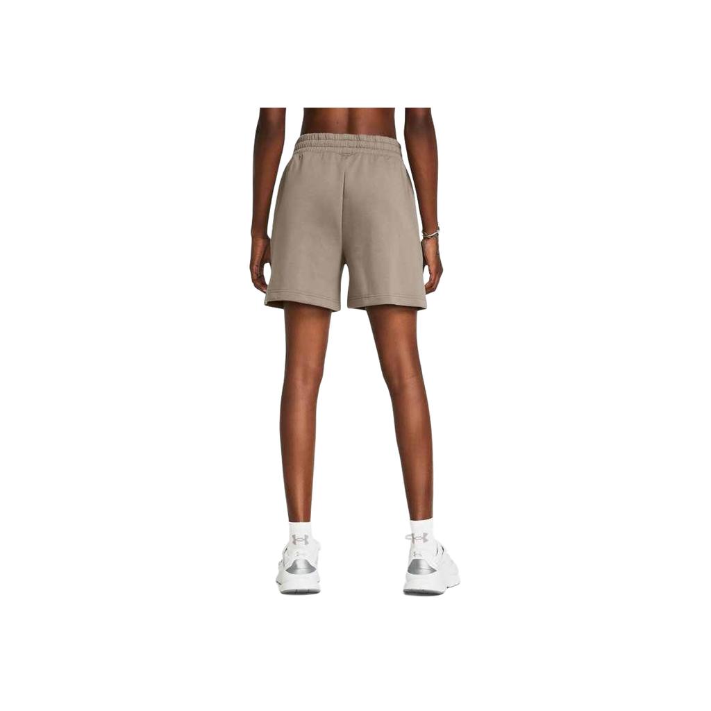 Under Armour Тренировочные шорты Unstoppable Solid Fleece со складками, женские шорты, коричневые 1382764-200
