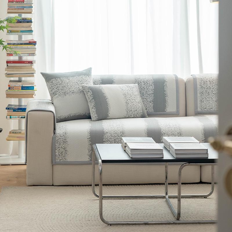 New Simple Modern Sofa Cover Summer Ice Silk Cool Ice Cushion Non-Slip Light Luxury Sofa Cushion Seat Cushion