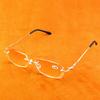 Fashion Ladies Luxury Diamond Cutting Edges Ultra Light Rimless Reading Glasses With Case +1 +1.5 +2 +2.5 +3